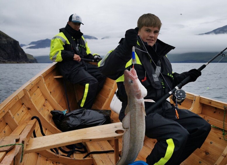 Picture 6 for Activity Hvannasund: Guided Boat Tour with Fishing