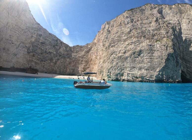 Picture 3 for Activity Zakinthos: Private Boat Rental to Shipwreck and Blue Caves