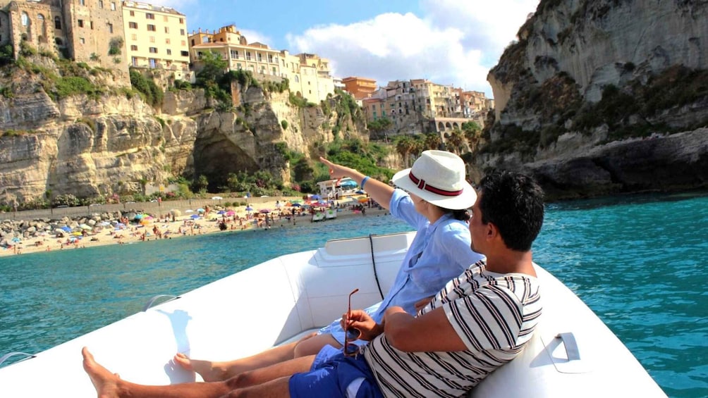 Picture 2 for Activity From Tropea: Capo Vaticano Boat Tour with Aperitif