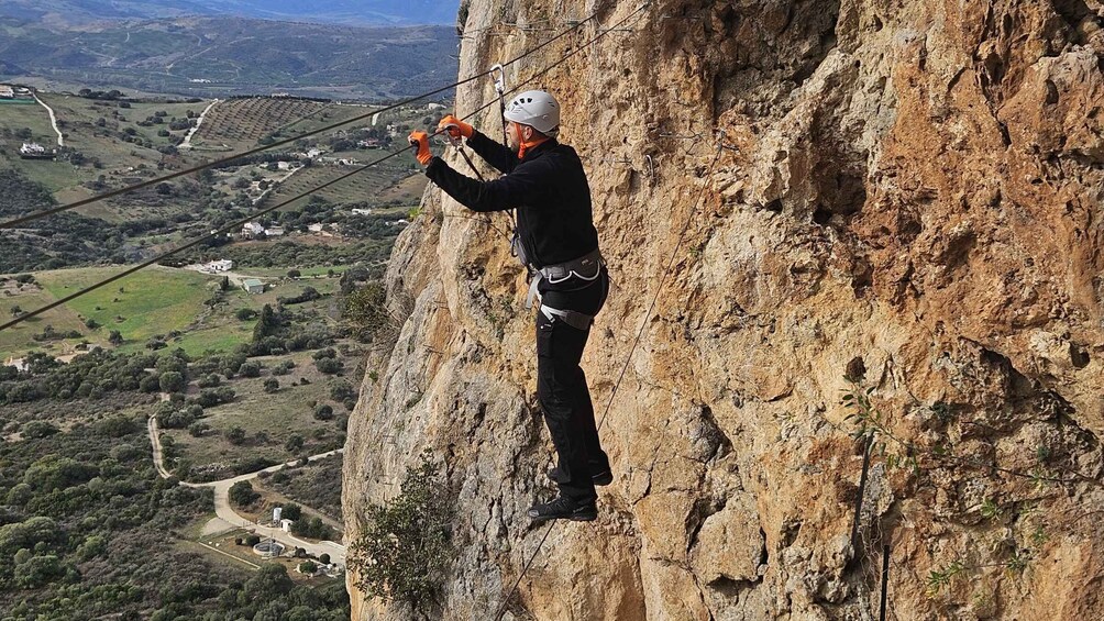 From Estepona: Vía Ferrata de Casares guided climbing tour