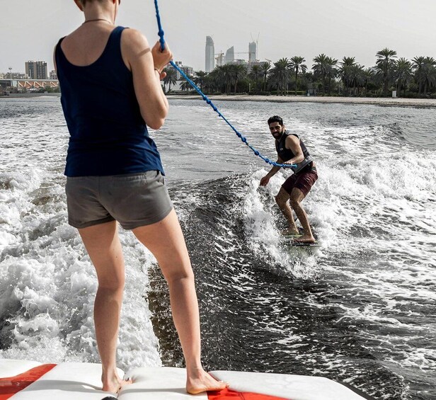 Picture 3 for Activity Dubai Creek: Book Your Next Wake Surfing Experience!