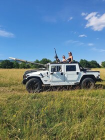 T72 Tank Driving with Hummer Transfer