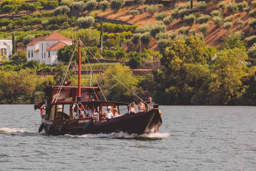 Picture 2 for Activity From Pinhão: Douro Valley Rabelo Boat Tour with Audio Guide