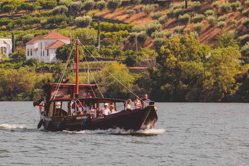 Picture 2 for Activity From Pinhão: Douro Valley Rabelo Boat Tour with Audio Guide