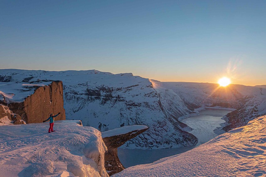 Picture 1 for Activity From Skjeggedal: Guided Winter Hike to Trolltunga