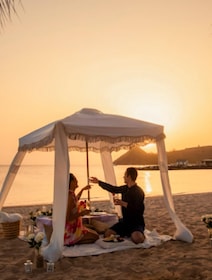 Saint Lucia: Sunset Soirée Beach Cabana Picnic