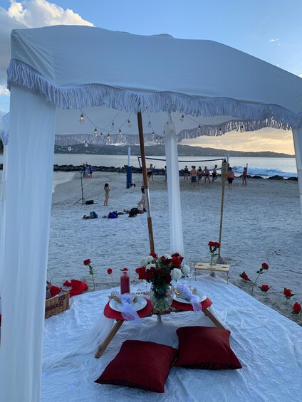 Picture 3 for Activity Saint Lucia: Sunset Soirée Beach Cabana Picnic