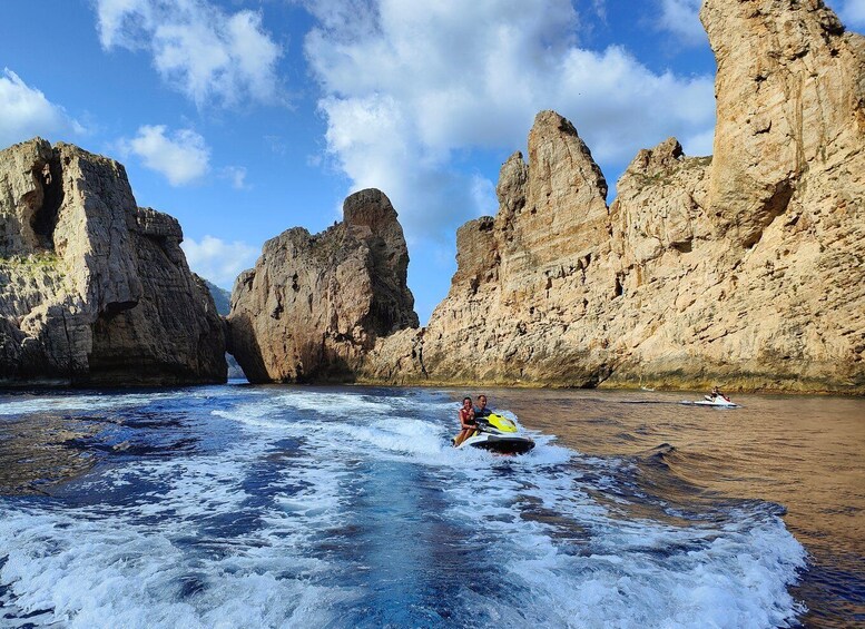 Picture 9 for Activity From San Antonio: Jet Ski Tour to Cala Aubarca with Swimming