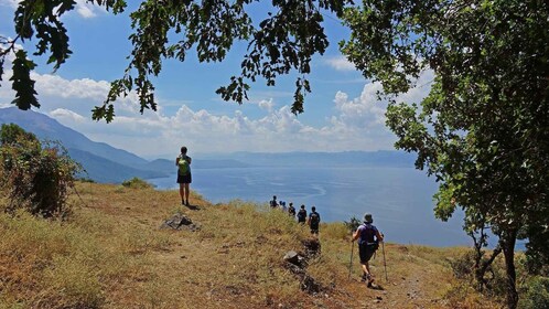 Walking mountain villages and beach afternoon, from Ohrid.