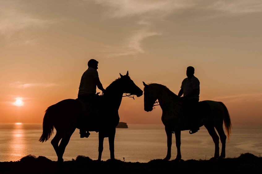Santorini:Horse Riding Experience at Sunset on the Caldera