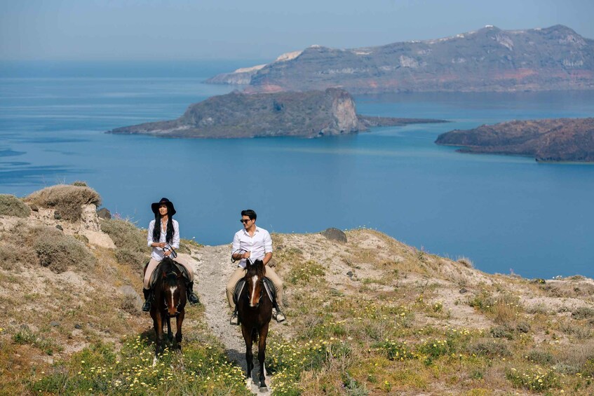 Picture 2 for Activity Santorini:Horse Riding Experience at Sunset on the Caldera