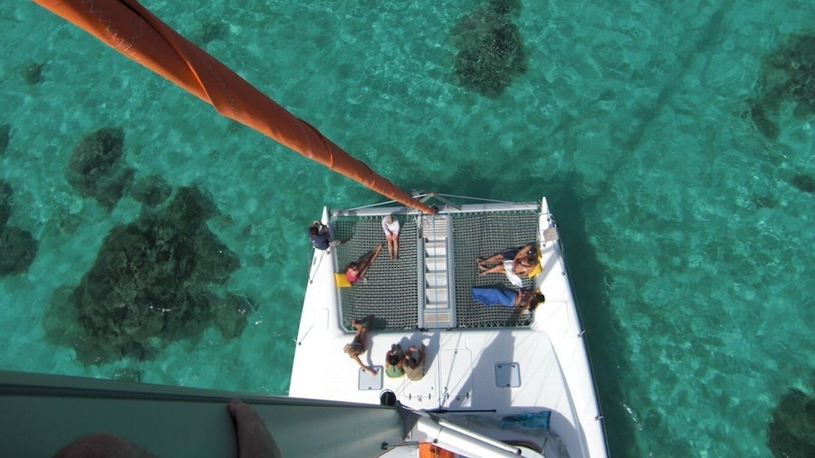 Catamaran cruise to Ile aux Cerfs from Pointe Jerome