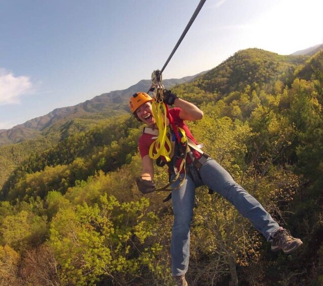 Picture 1 for Activity Bryson City: Mountaintop Zip Line Experience