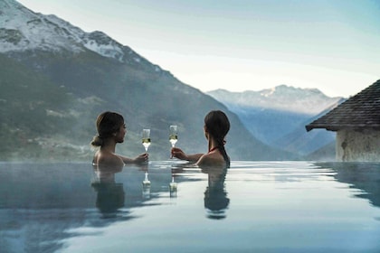 Valtellina valley, vineyards and Bormio Thermal springs