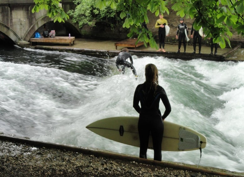 Picture 1 for Activity Munich Surf Experience Surfing In Munich Eisbach River Wave
