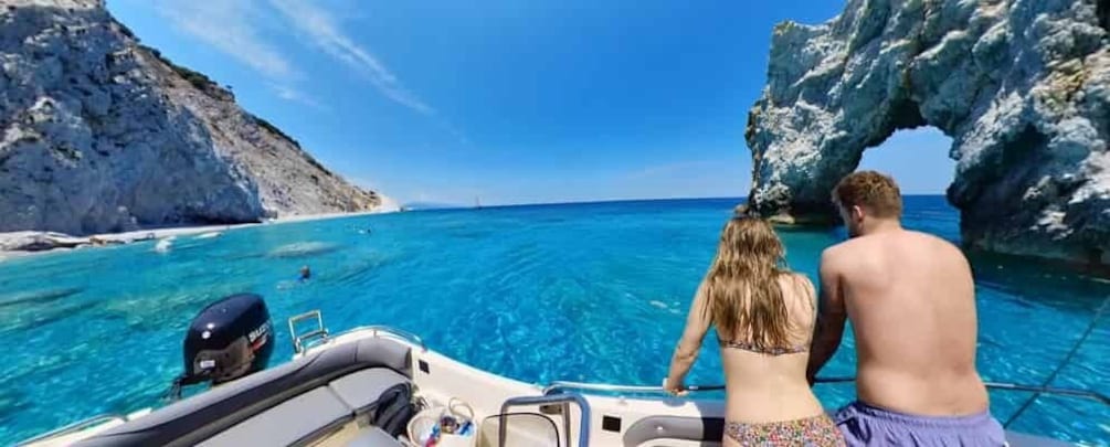 Skiathos: Private Lalaria Beach and Caves Speedboat Tour