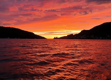 Sunset dinner boat tour in the Gulf of Poets