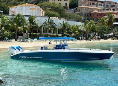 US Virgin Islands Boat Trip on 37' Midnight Express