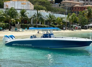 US Virgin Islands Boat Trip on 37' Midnight Express