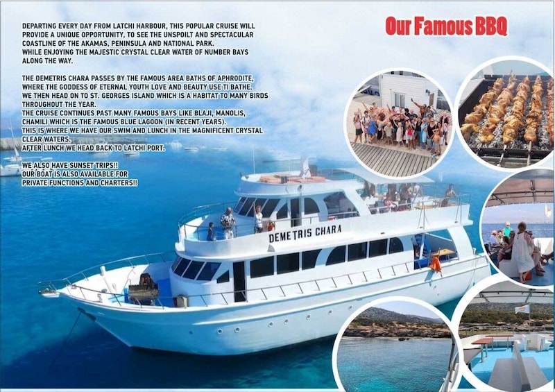 From Paphos: Boat Trip with BBQ and Hotel Pickup