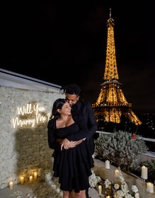 Romantic Eiffel Proposal on Enchanted private Terrace