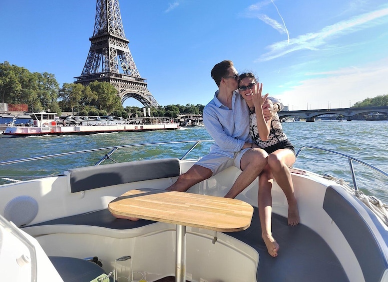 Paris private boat Seine River start near Eiffel Tower