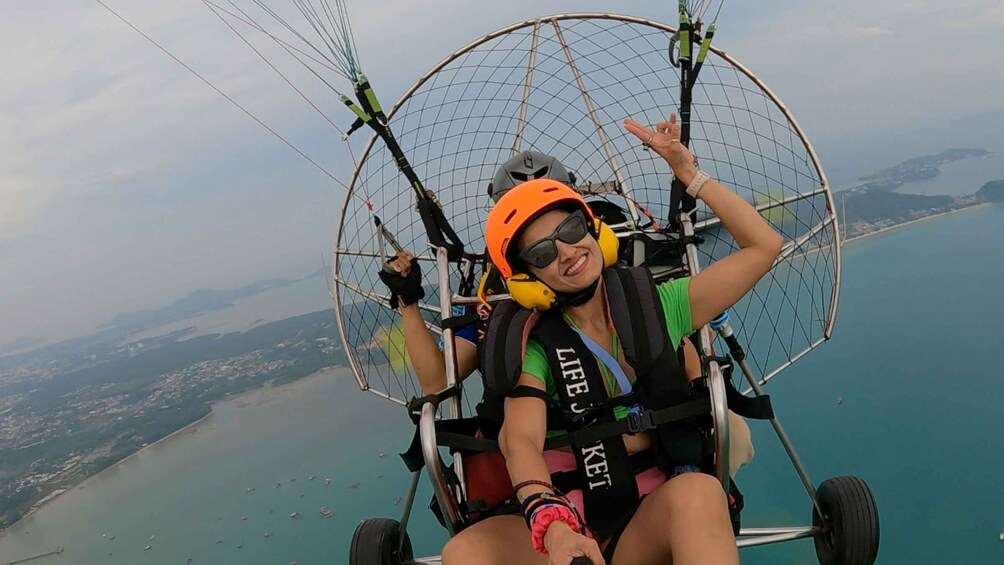 Picture 3 for Activity Phuket: Tandem Paramotor Flying Adventure with Certificate