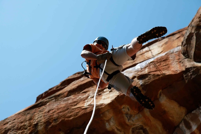 Extreme Abseil, 55m high with lovely hike back to the top.