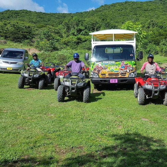 Picture 1 for Activity St. Kitts: Jungle Bikes ATV and Beach Guided Tour