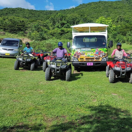 Picture 1 for Activity St. Kitts: Jungle Bikes ATV and Beach Guided Tour