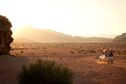 Desde Wadi Rum: recorrido en jeep de 2 horas con comidas y pernoctación