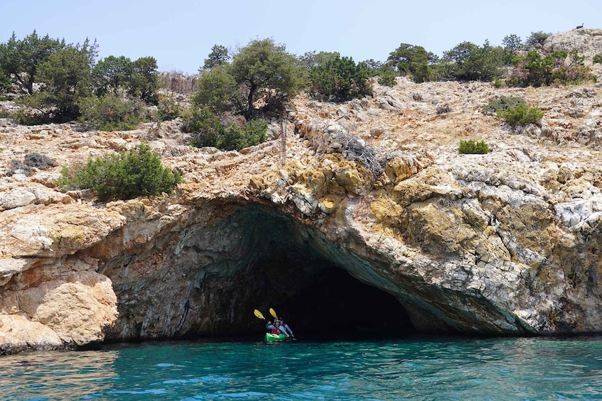 Picture 5 for Activity Naxos: Rina Cave Sea Kayak Tour with Snorkeling and Picnic