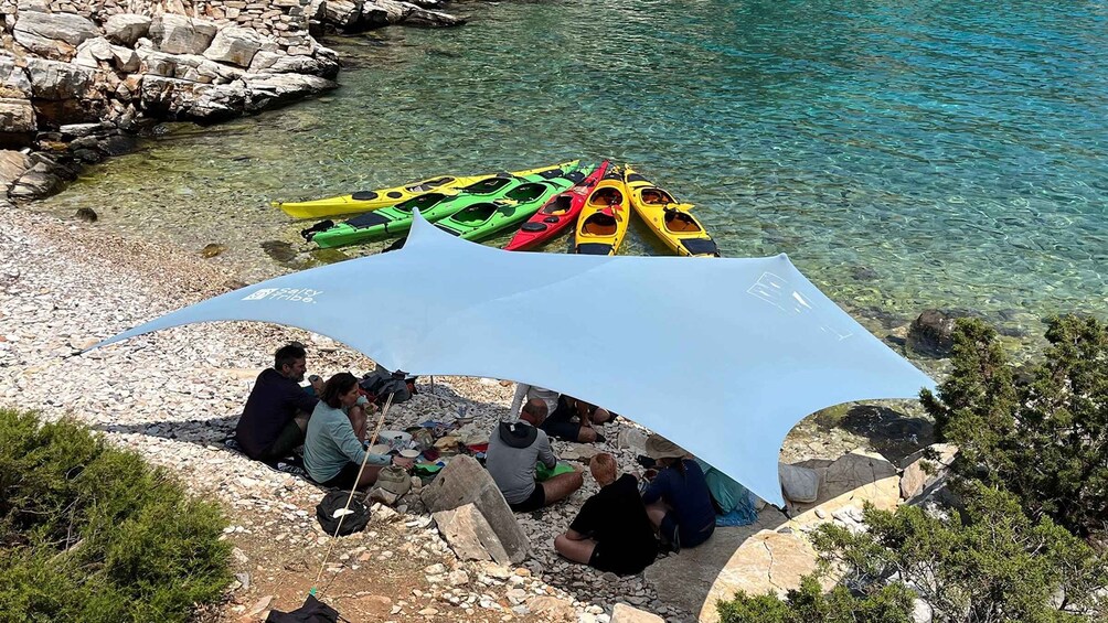 Picture 3 for Activity Naxos: Rina Cave Sea Kayak Tour with Snorkeling and Picnic