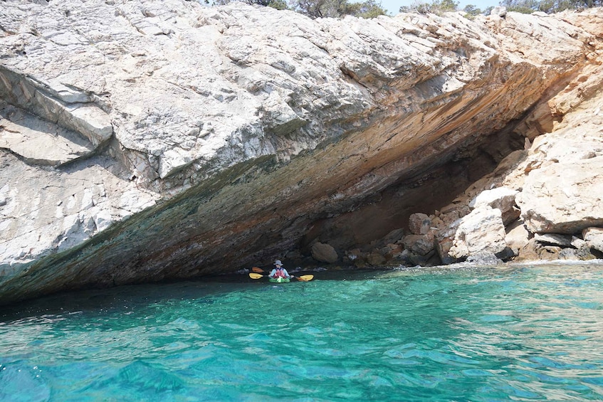 Picture 8 for Activity Naxos: Rina Cave Sea Kayak Tour with Snorkeling and Picnic