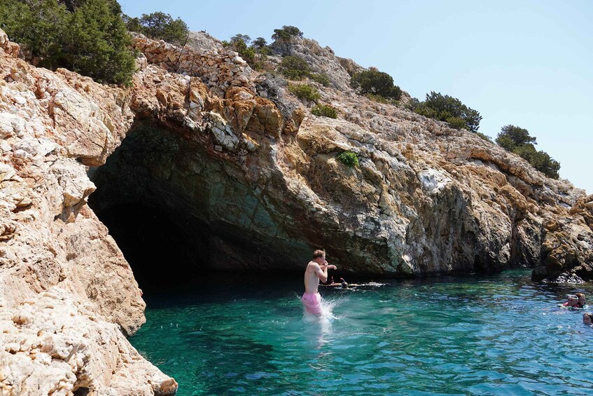 Picture 11 for Activity Naxos: Rina Cave Sea Kayak Tour with Snorkeling and Picnic