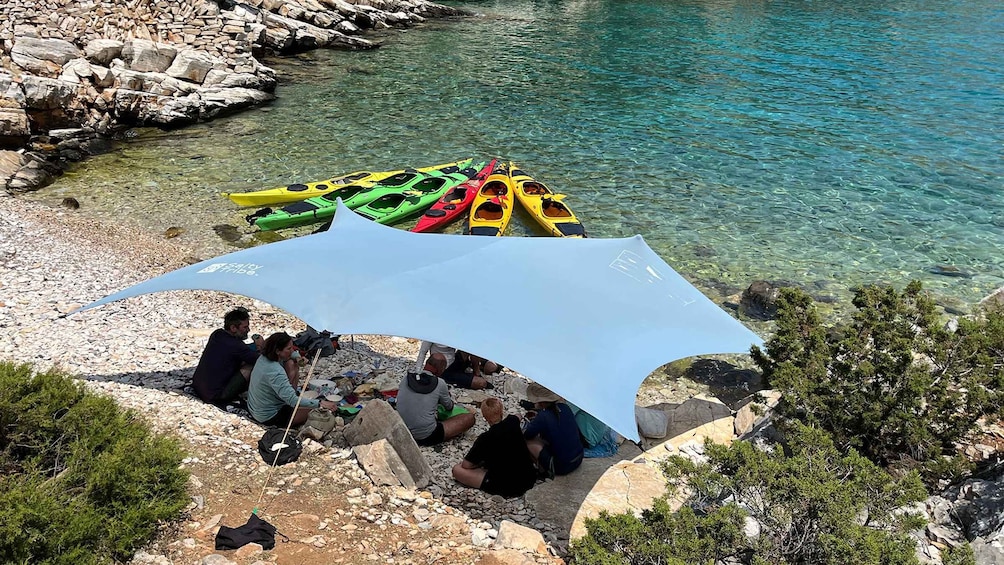 Picture 3 for Activity Naxos: Rina Cave Sea Kayak Tour with Snorkeling and Picnic