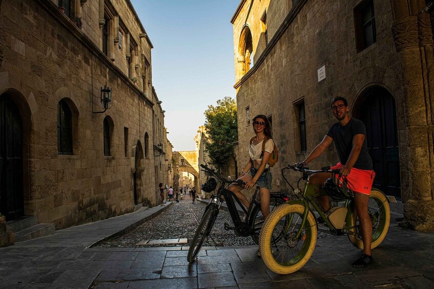 Picture 5 for Activity Night Rhodes: old town Gastro e-bike tour with drink & meze