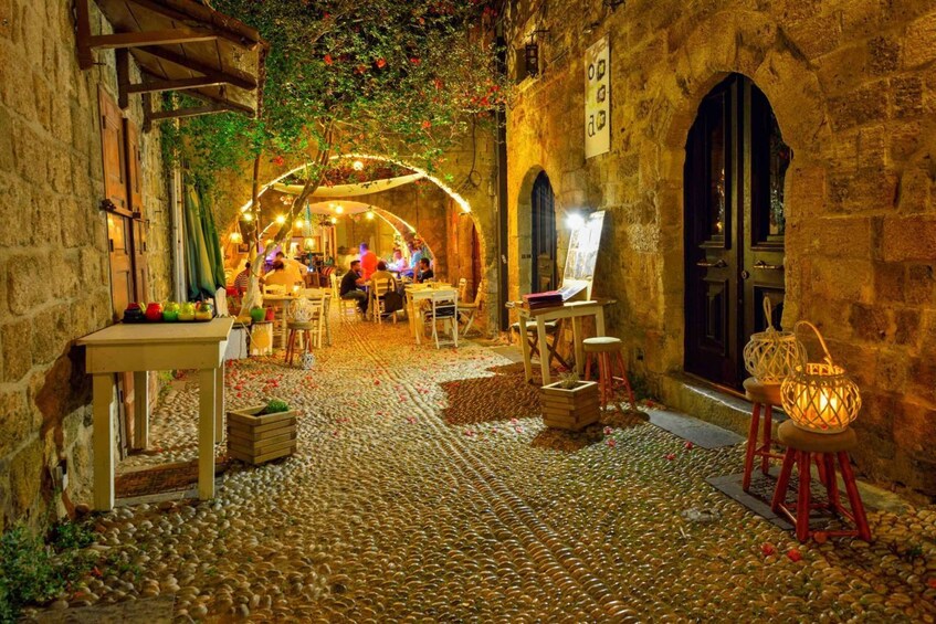 Picture 4 for Activity Night Rhodes: old town Gastro e-bike tour with drink & meze