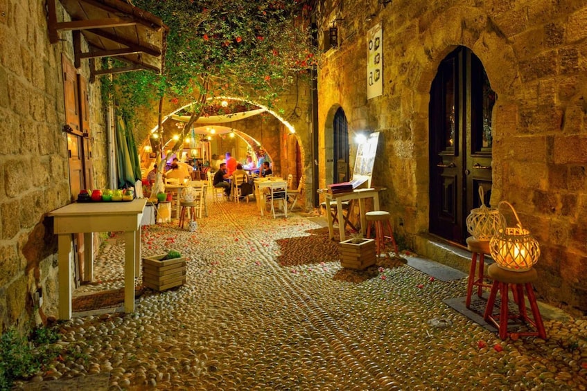 Picture 4 for Activity Night Rhodes: old town Gastro e-bike tour with drink & meze