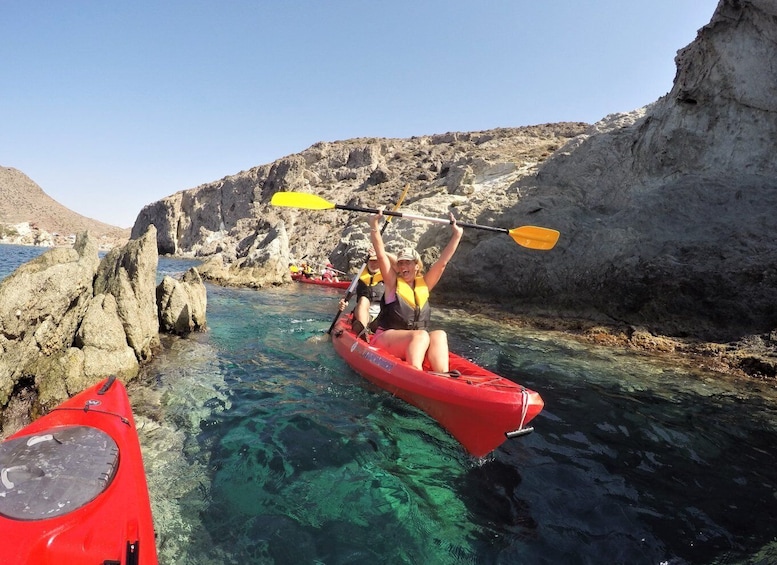 San José: Cabo de Gata Natural Park Kayak and Snorkel Tour