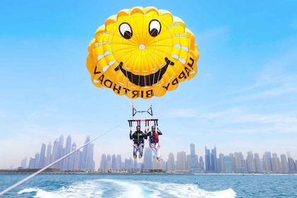 Dubai: Parasailing with Happy birthday Parachute JBR & Palm