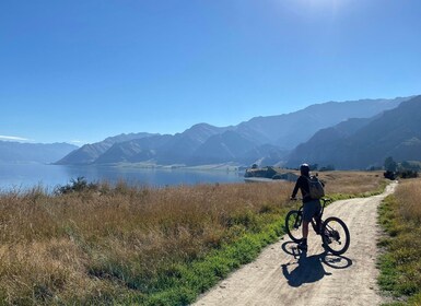 ebike tour lake Hawea river track to Wanaka