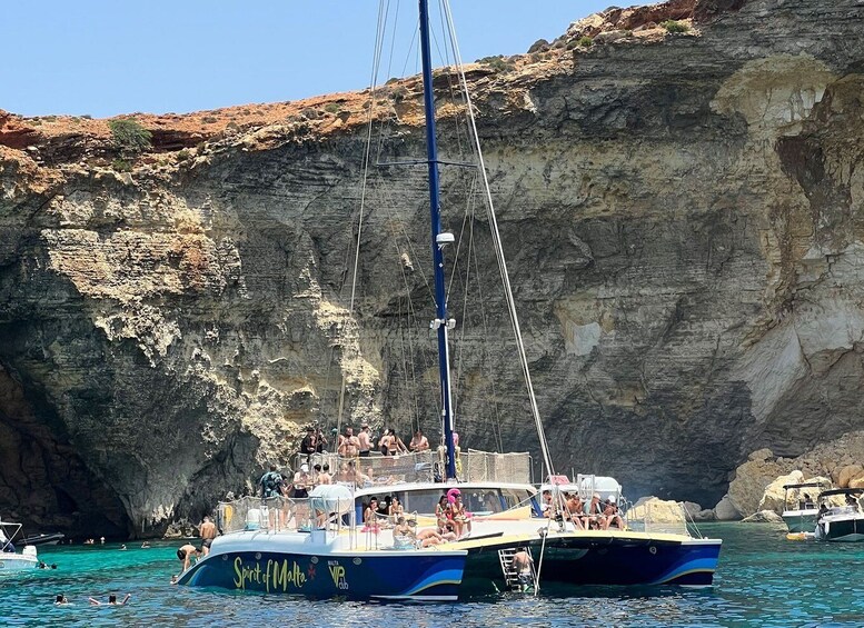 Picture 5 for Activity Comino: Blue Lagoon Catamaran Cruise with Lunch and Open Bar