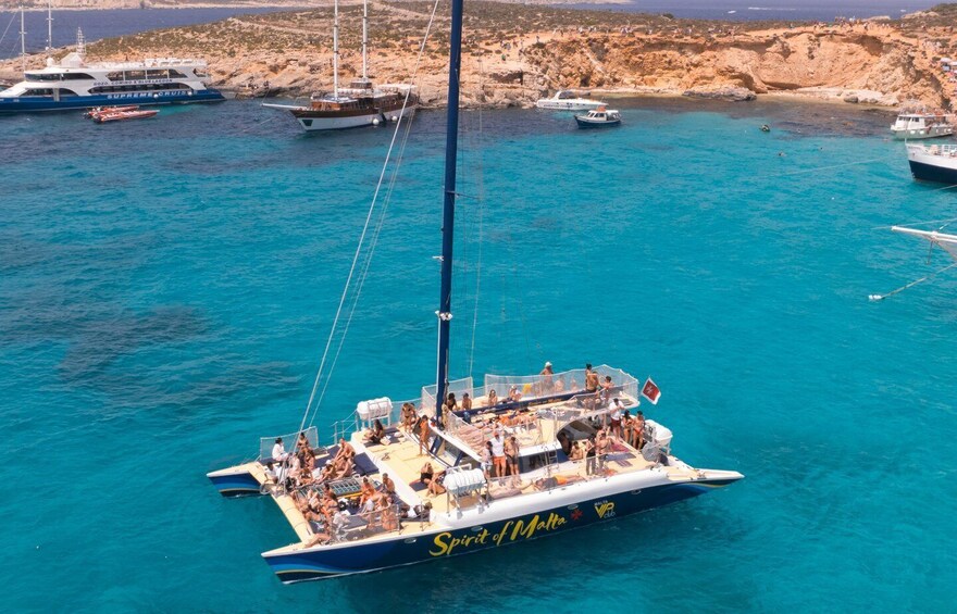 Picture 1 for Activity Comino: Blue Lagoon Catamaran Cruise with Lunch and Open Bar