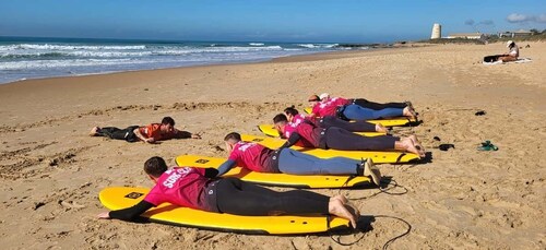 El Palmar: Group Surf class.