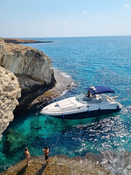 Picture 2 for Activity Ayia Napa: Explore Blue Lagoon on board of luxury SeaRay 375