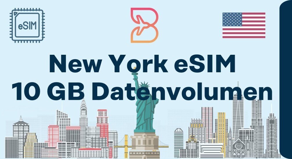 New York eSIM 10 Gigabyte Highspeed Data Volume