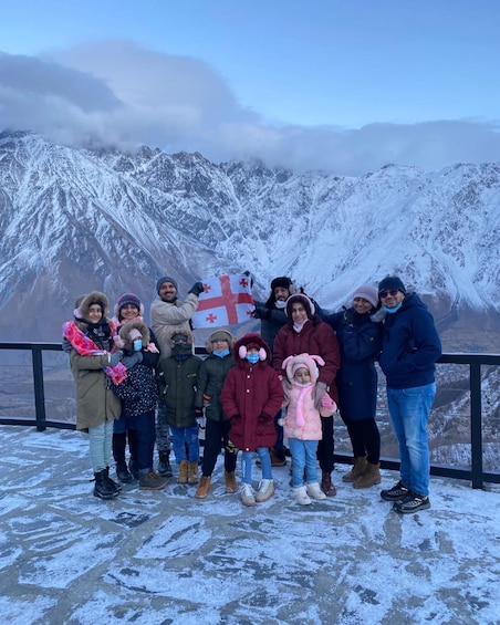 Kazbegi tour . Ananuri fortress . Gudauri ski resort