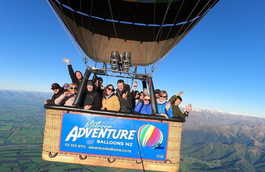 Picture 1 for Activity From Methven: Hot Air Balloon Flight in Canterbury with Wine