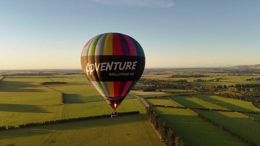 From Methven: Hot Air Balloon Flight in Canterbury with Wine